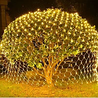 Ефектна коледна украса за дърво тип светеща LED мрежа Ефектна коледна украса за дърво тип светеща LED мрежа