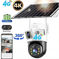 Автономна двойна соларна 4G PTZ камера със сим карта и приложени V380pro Автономна двойна соларна 4G PTZ камера със сим карта и приложени V380pro