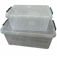 Големи пластмасови кутии с капак за съхранение на дрехи и играчки 10L / 20L
