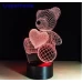 Детска 3D LED нощна лампа - три модела