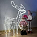 Светещ коледен елен 90см с движеща се глава - коледна украса за двора
