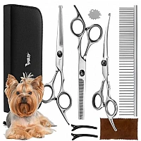 Комплект инструменти 8в1 за подстригване на кучета с Grooming ножица и гребен