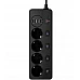 Разклонител с 4 гнезда, 2x USB-A, 2x USB-C и отделни ключове 1.8 м (3250W)
