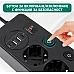 Разклонител с 4 гнезда, 2x USB-A, 2x USB-C и отделни ключове 1.8 м (3250W)