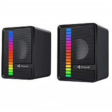 Колонки за компютър с RGB подсветка тип вуметър Kisonli X14 2.0 USB AUX