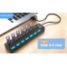 USB разклонител 7в1 тип хъб с превключватели