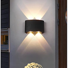 Модерна стенна LED лампа (аплик) с двустранно светене Hofftech IP65 30W 3000K