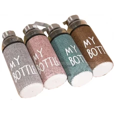 Стъклено термо шише с калъф "My bottle"